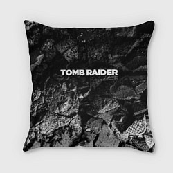 Подушка квадратная Tomb Raider black graphite, цвет: 3D-принт