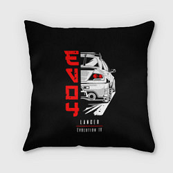 Подушка квадратная Mitsubishi Lancer - Evolution 4, цвет: 3D-принт