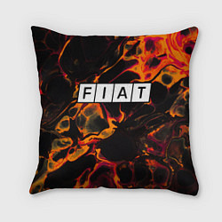 Подушка квадратная Fiat red lava, цвет: 3D-принт