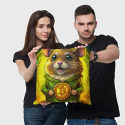 Подушка квадратная Пушистик и криптовалютные сбережения, цвет: 3D-принт — фото 2