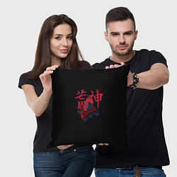 Подушка квадратная Aragami logo ninja, цвет: 3D-принт — фото 2