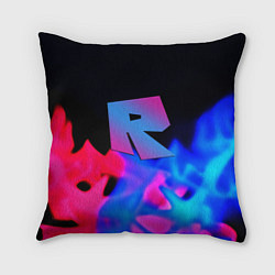 Подушка квадратная Roblox neon flame, цвет: 3D-принт