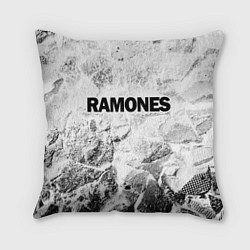 Подушка квадратная Ramones white graphite, цвет: 3D-принт