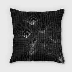 Подушка квадратная Чёрная оптическая иллюзия из точек, цвет: 3D-принт