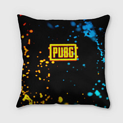 Подушка квадратная PUBG огненное лого, цвет: 3D-принт