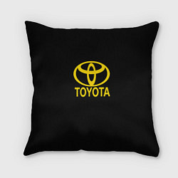 Подушка квадратная Toyota yellow, цвет: 3D-принт