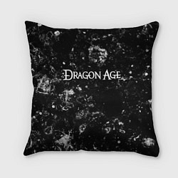 Подушка квадратная Dragon Age black ice, цвет: 3D-принт
