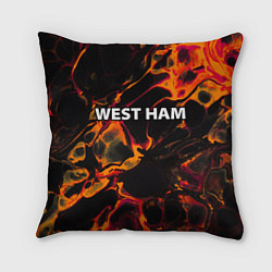 Подушка квадратная West Ham red lava, цвет: 3D-принт