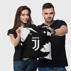 Подушка квадратная Juventus fc краски, цвет: 3D-принт — фото 2