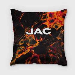 Подушка квадратная JAC red lava, цвет: 3D-принт