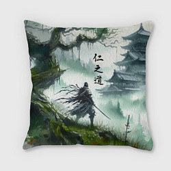 Подушка квадратная Samurai - ghost of Tsushima, цвет: 3D-принт