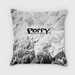 Подушка квадратная Poppy Playtime white graphite, цвет: 3D-принт