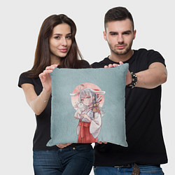 Подушка квадратная Аля иногда кокетничает со мной по-русски - Алиса, цвет: 3D-принт — фото 2