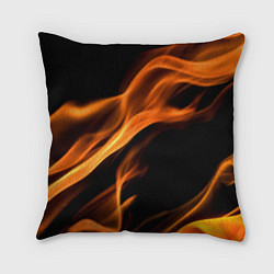 Подушка квадратная Языки пламени текстура, цвет: 3D-принт