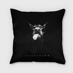Подушка квадратная Dobermann head, цвет: 3D-принт