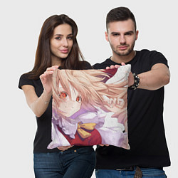 Подушка квадратная Touhou Project Фландр Скарлет мило улыбается, цвет: 3D-принт — фото 2