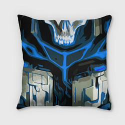 Подушка квадратная Blue stripes on a black and white background, цвет: 3D-принт