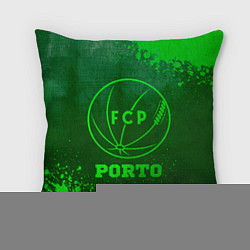 Подушка квадратная Porto - green gradient, цвет: 3D-принт