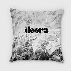 Подушка квадратная The Doors white graphite, цвет: 3D-принт