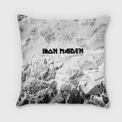 Подушка квадратная Iron Maiden white graphite