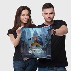 Подушка квадратная Deadlock Dynamo, цвет: 3D-принт — фото 2