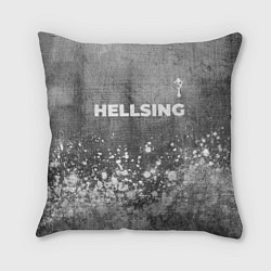 Подушка квадратная Hellsing - grey gradient посередине, цвет: 3D-принт