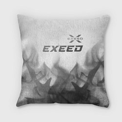 Подушка квадратная Exeed - white gradient посередине, цвет: 3D-принт