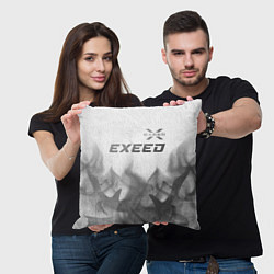 Подушка квадратная Exeed - white gradient посередине, цвет: 3D-принт — фото 2