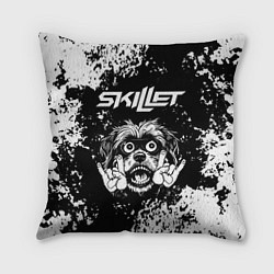 Подушка квадратная Skillet рок пес, цвет: 3D-принт