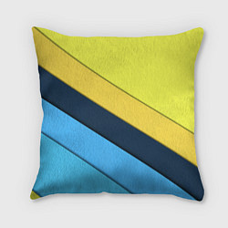 Подушка квадратная Геометрия полосы спорт, цвет: 3D-принт