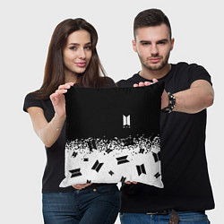 Подушка квадратная Marshmello dj pattern краски, цвет: 3D-принт — фото 2