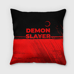 Подушка квадратная Demon Slayer - red gradient посередине, цвет: 3D-принт