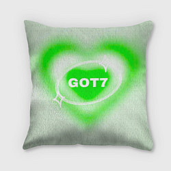 Подушка квадратная Got7 сердце, цвет: 3D-принт