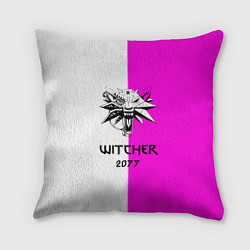 Подушка квадратная The Witcher line, цвет: 3D-принт