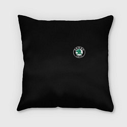Подушка квадратная Skoda logo auto, цвет: 3D-принт
