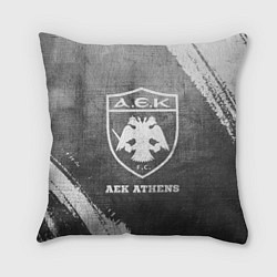 Подушка квадратная AEK Athens - grey gradient, цвет: 3D-принт