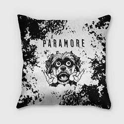 Подушка квадратная Paramore - рок пес, цвет: 3D-принт