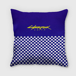 Подушка квадратная Cyberpunk 2077 клетка, цвет: 3D-принт