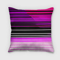 Подушка квадратная Разноцветные вертикальные линии, цвет: 3D-принт