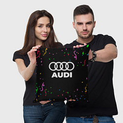 Подушка квадратная Audi конфети, цвет: 3D-принт — фото 2