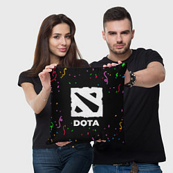 Подушка квадратная Dota конфети, цвет: 3D-принт — фото 2