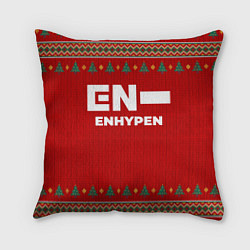 Подушка квадратная Enhypen new year, цвет: 3D-принт