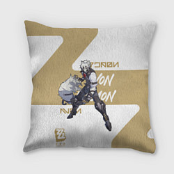 Подушка квадратная Ликаон - ZZZ, цвет: 3D-принт