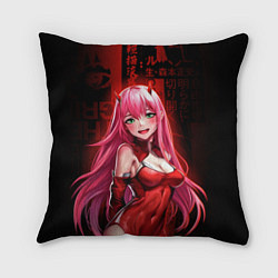 Подушка квадратная Zero Two anime sexy, цвет: 3D-принт