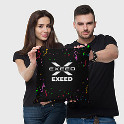 Подушка квадратная Exeed конфети, цвет: 3D-принт — фото 2