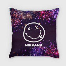 Подушка квадратная Праздничный Nirvana, цвет: 3D-принт