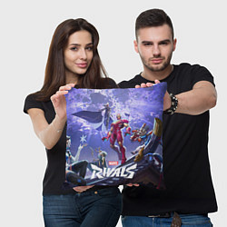 Подушка квадратная Герои Marvel rivals, цвет: 3D-принт — фото 2