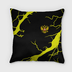 Подушка квадратная Россия шторм герб, цвет: 3D-принт