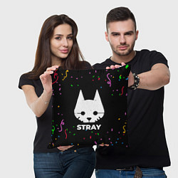 Подушка квадратная Stray конфети, цвет: 3D-принт — фото 2