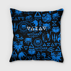 Подушка квадратная The Witcher logo pattern, цвет: 3D-принт